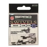T.SPRO Tekli Tel Sıkıştırma Klips Siyah 2.0mm 20 Adet