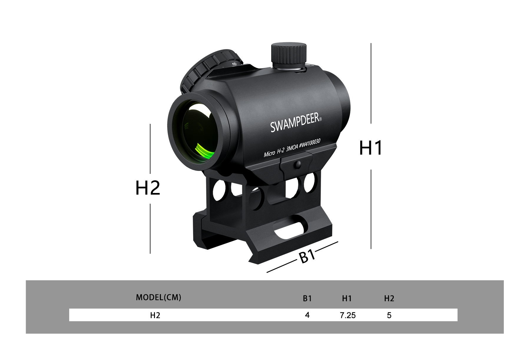 SWAMPDEER H2 RED DOT
