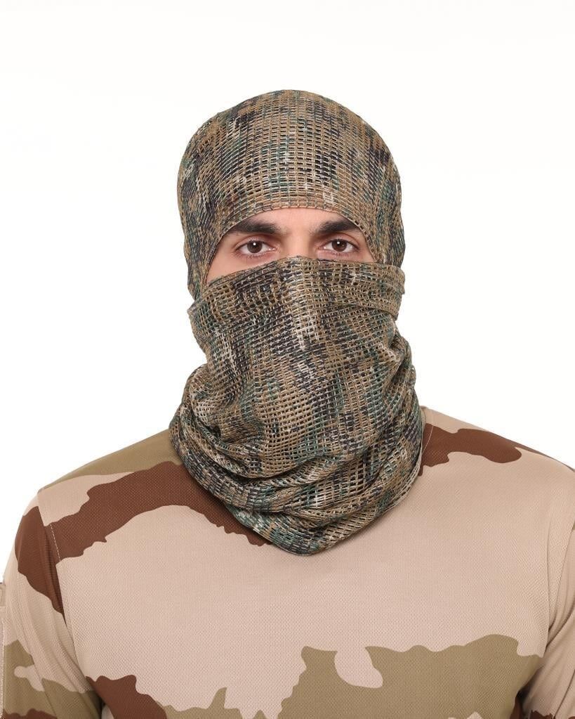 Kamuflaj Kare Fileli Askeri Şal, Fileli Puşi, Gizlenme Ağı Tactical File Puşi - Poşi 90X180CmRENK-1