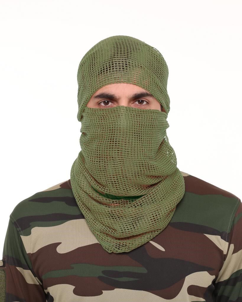 Kamuflaj Kare Fileli Askeri Şal, Fileli Puşi, Gizlenme Ağı Tactical File Puşi - Poşi 90X180 Cm HAK