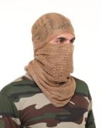 Kamuflaj Kare Fileli Askeri Şal, Fileli Puşi, Gizlenme Ağı Tactical File Puşi - Poşi 90X180 Cm BEJ