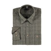T. OS-Trachten Haki Kareli Uzun Kollu Gömlek 41/42